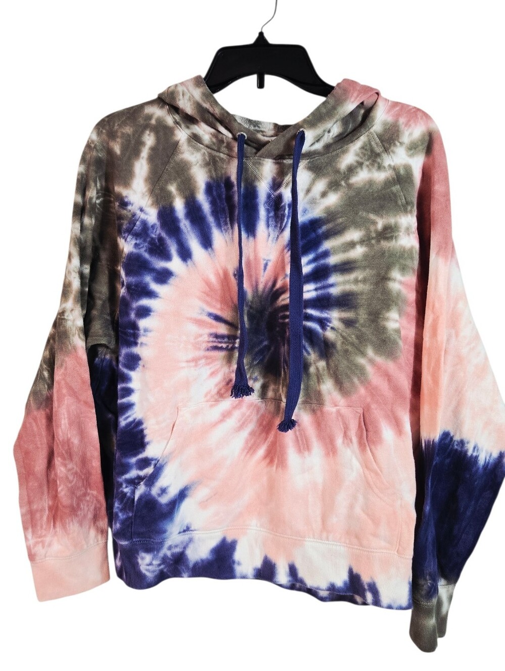 Old Navy | Tie Dye Pullover Hoodie Top | Pink Blue Swirl | Size Large